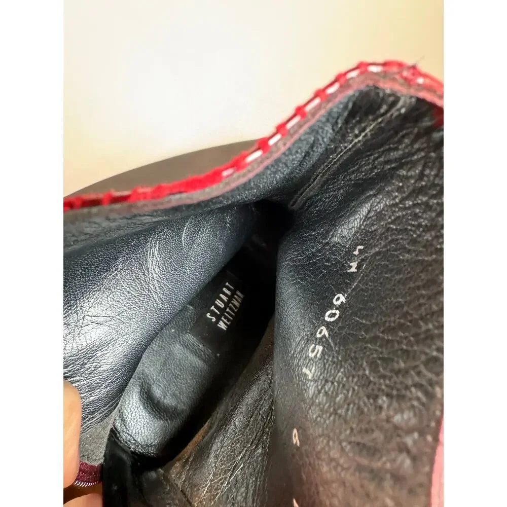 Stuart Weitzman Red Ankle Boots - Picture 8 of 11